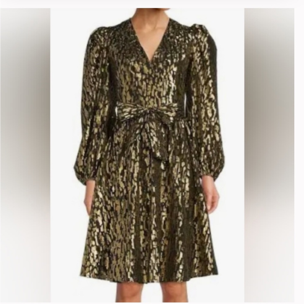 Gibson Latimer Metallic Long Sleeve Dress